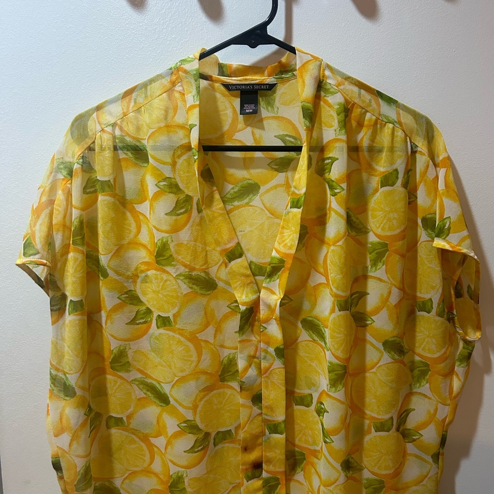 Victoria Secret Lemon Design Blouse